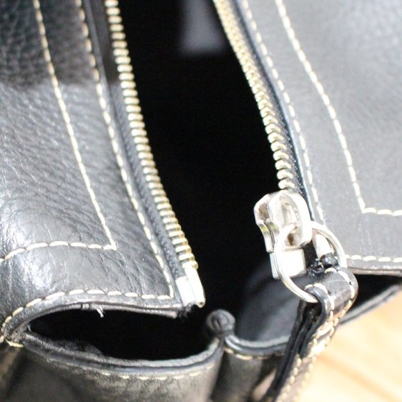 Coach Black Pebbled Leather Chelsea Satchel - Picture 5 of 6